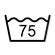 Maximum washing temperature 75°C, normal process